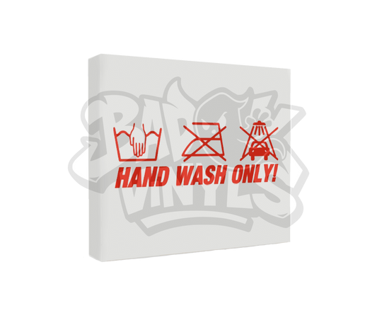 PEGATINA HAND WASH ONLY