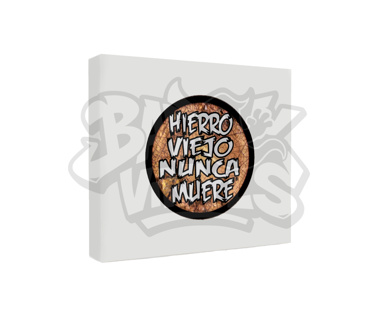 PEGATINA HIERRO VIEJO NUNCA MUERE OXIDO