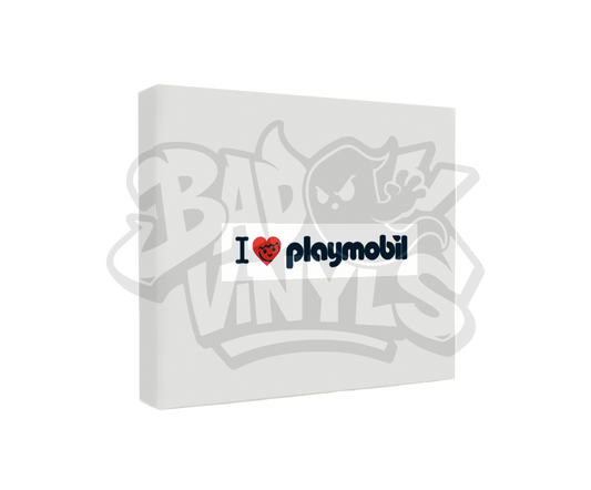 PEGATINA I LOVE PLAYMOBIL IMPRESA