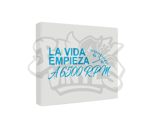 PEGATINA LA VIDA EMPIEZA A 6500 RPM