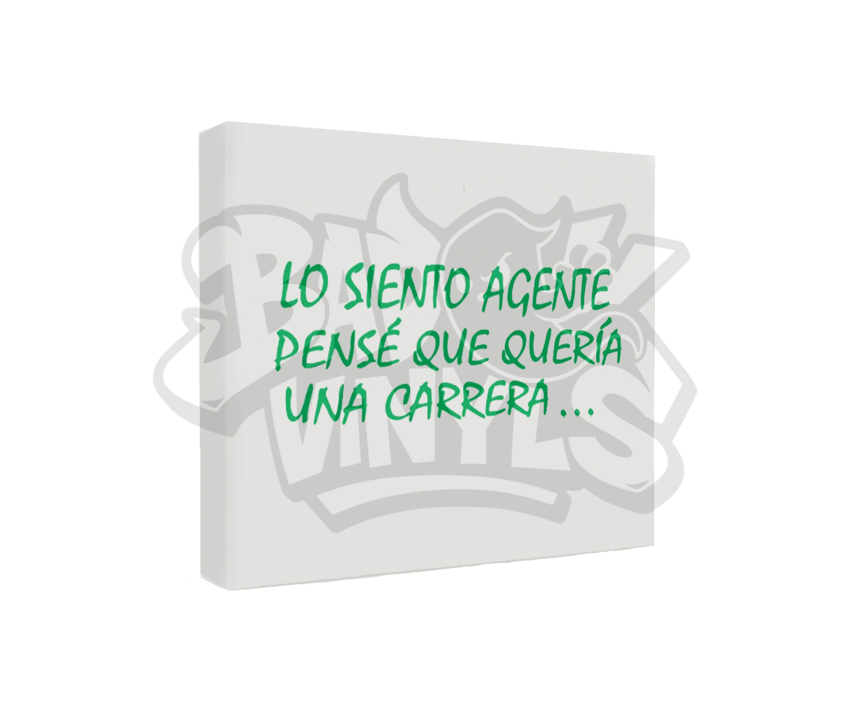 PEGATINA LO SIENTO AGENTE PENSE QUE QUERIA UNA CARRERA