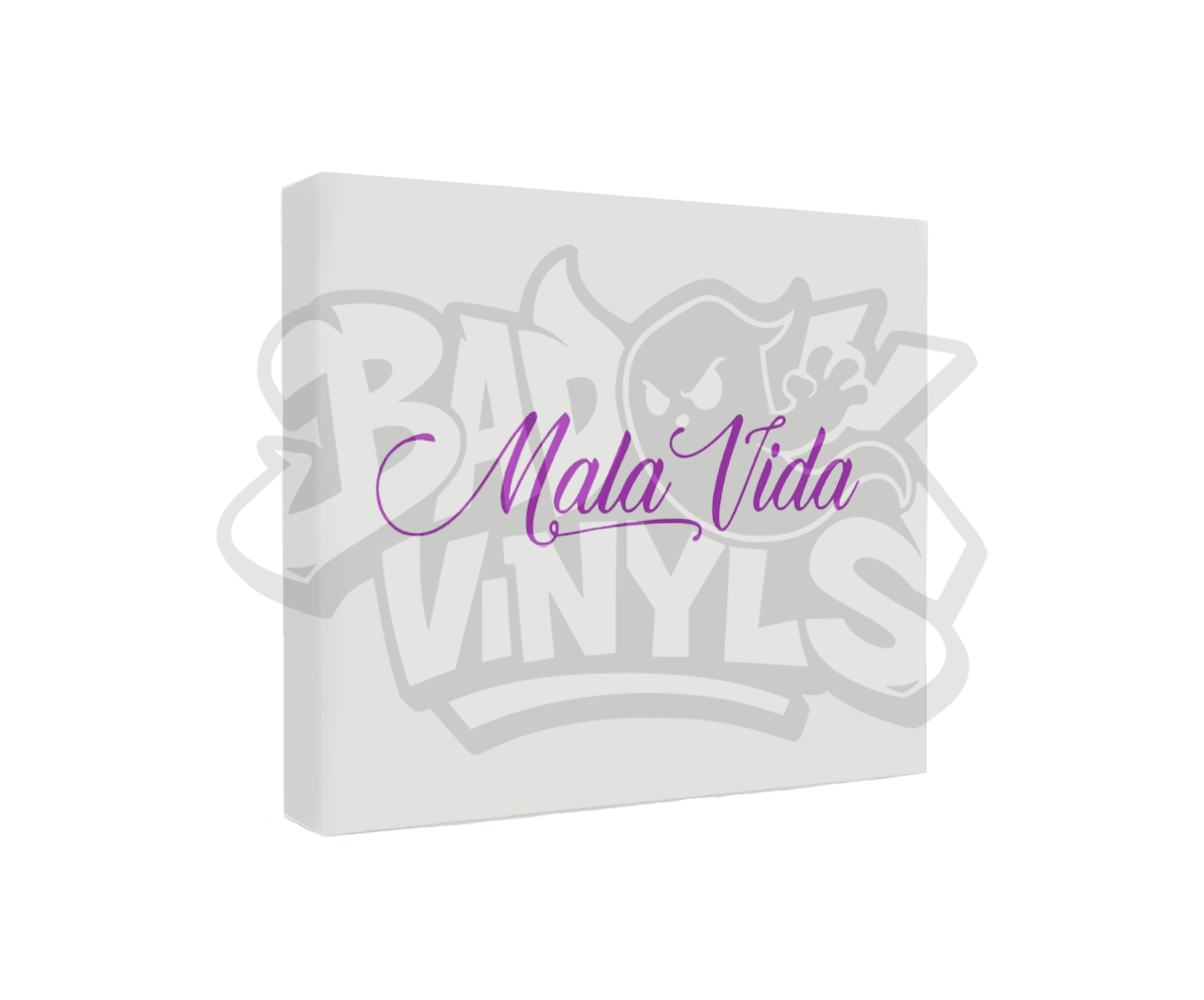 PEGATINA MALA VIDA RECTANGULAR