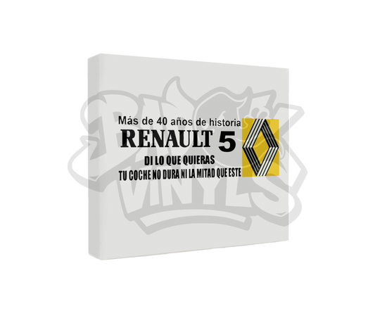 PEGATINA MAS DE 40 AÑOS RENAULT 5