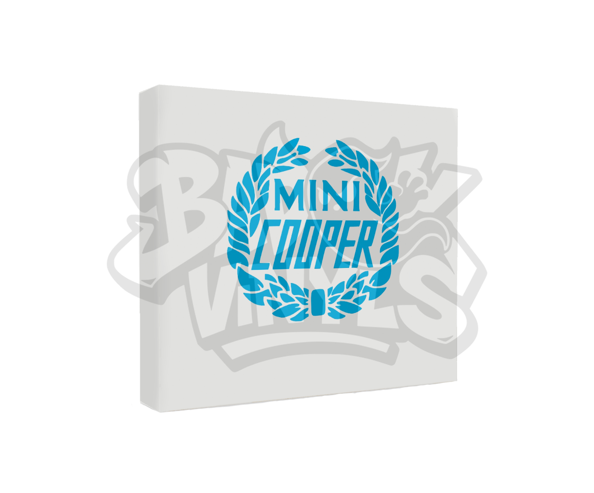 PEGATINA MINI COOPER CORONA LAUREL