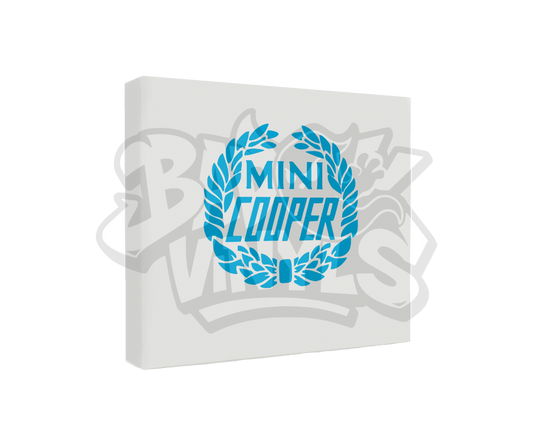 PEGATINA MINI COOPER CORONA LAUREL