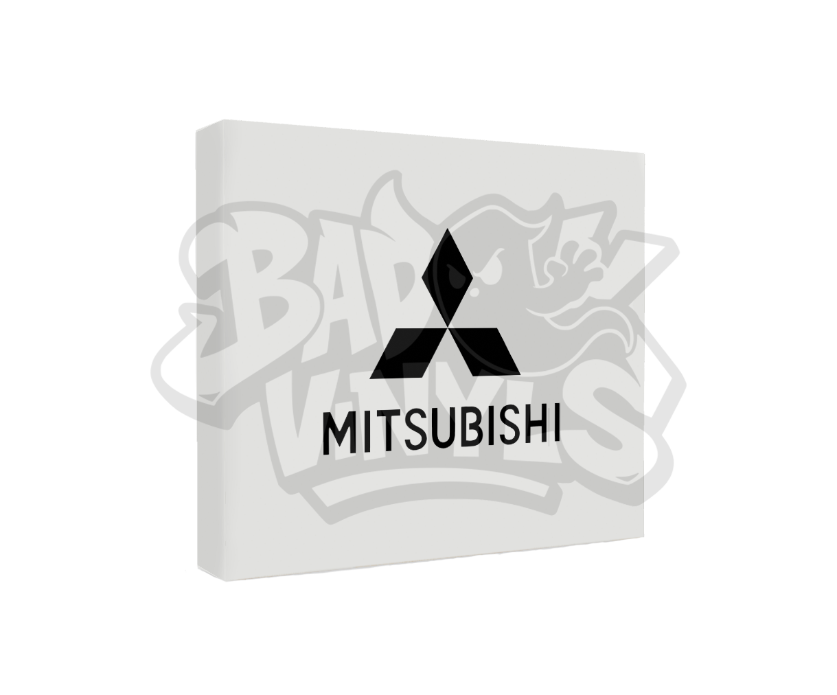 PEGATINA MITSUBISHI CON LETRAS DEBAJO