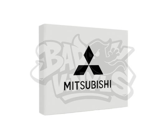 PEGATINA MITSUBISHI CON LETRAS DEBAJO