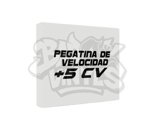 PEGATINA DE VELOCIDAD +5CV