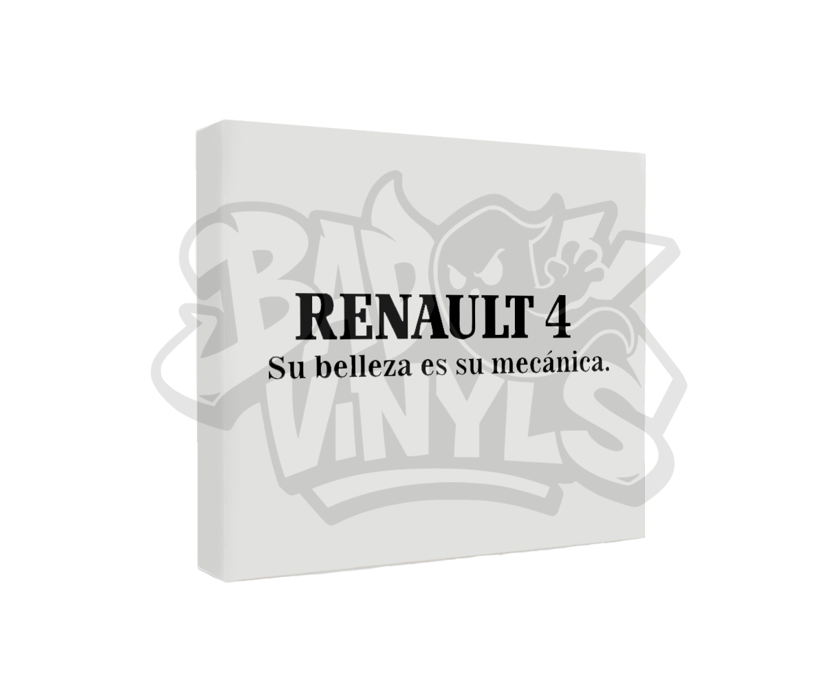 PEGATINA RENAULT 4 SU BELLEZA ES SU MECANICA