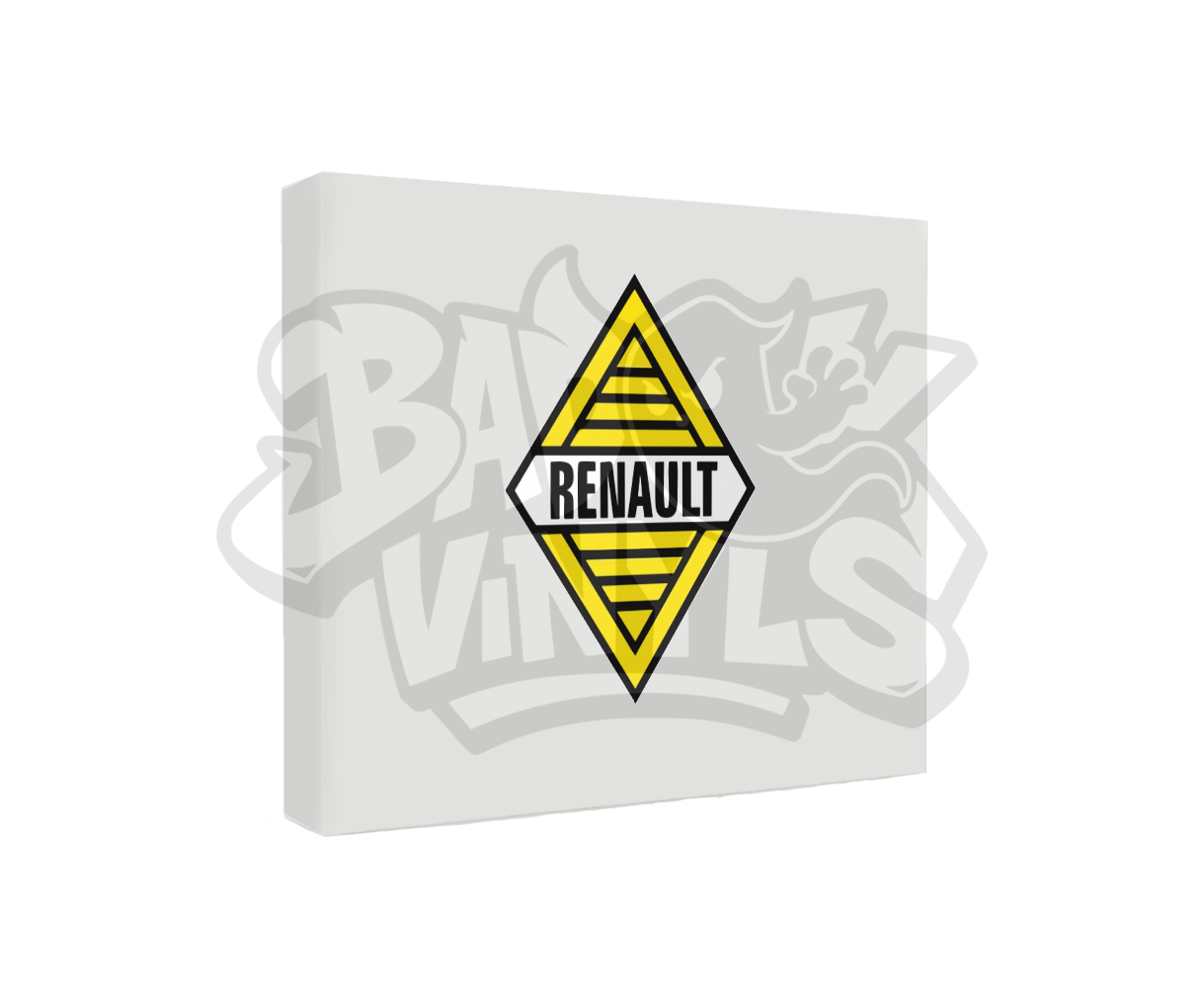 PEGATINA ROMBO RENAULT ANTIGUO TRICOLOR 29 CM