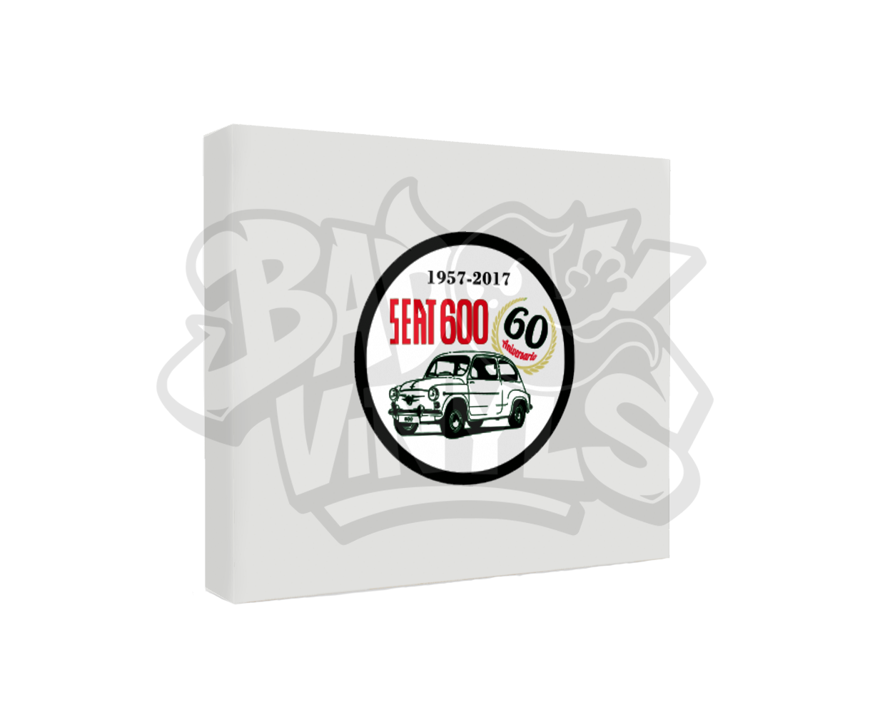 PEGATINA SEAT 600 60 ANIVERSARIO IMPRESA