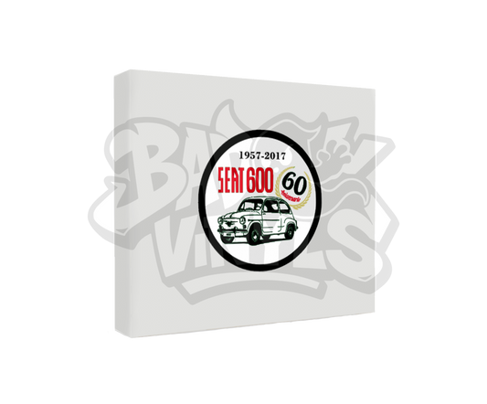 PEGATINA SEAT 600 60 ANIVERSARIO IMPRESA