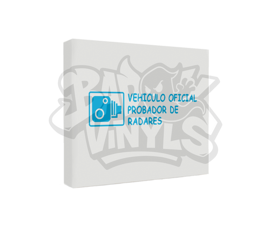 PEGATINA VEHICULO OFICIAL PROBADOR DE RADARES