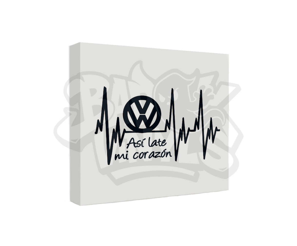 PEGATINA ASI LATE MI CORAZON VOLKSWAGEN