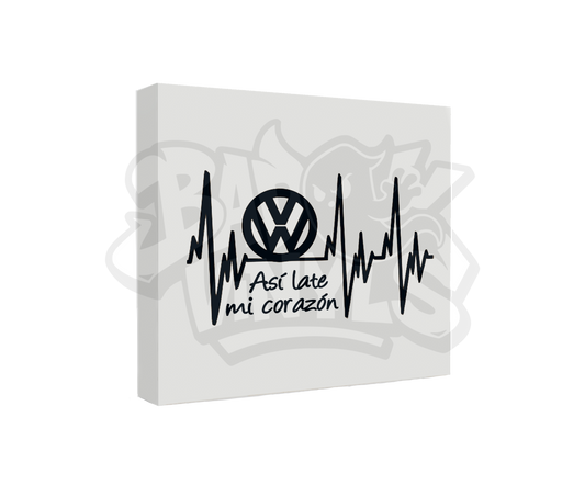 PEGATINA ASI LATE MI CORAZON VOLKSWAGEN