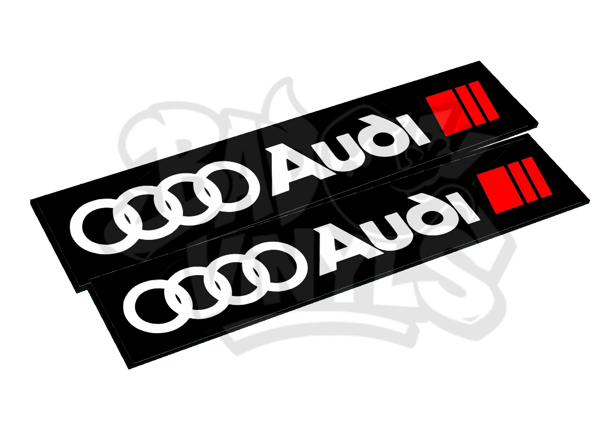 CUBRE MATRICULAS AUDI LOGO PACK 2