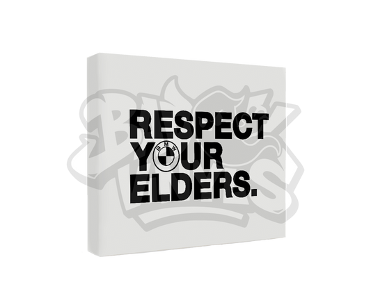 PEGATINA RESPECT YOUR ELDERS BMW