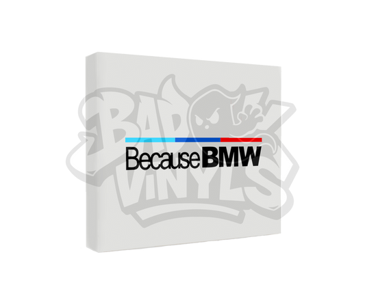 PEGATINA BECAUSE BMW