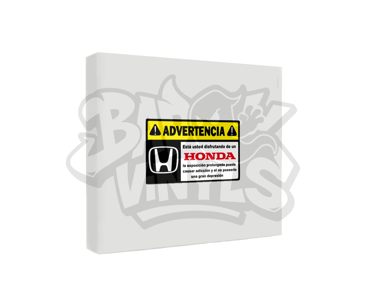 PEGATINA ADVERTENCIA HONDA