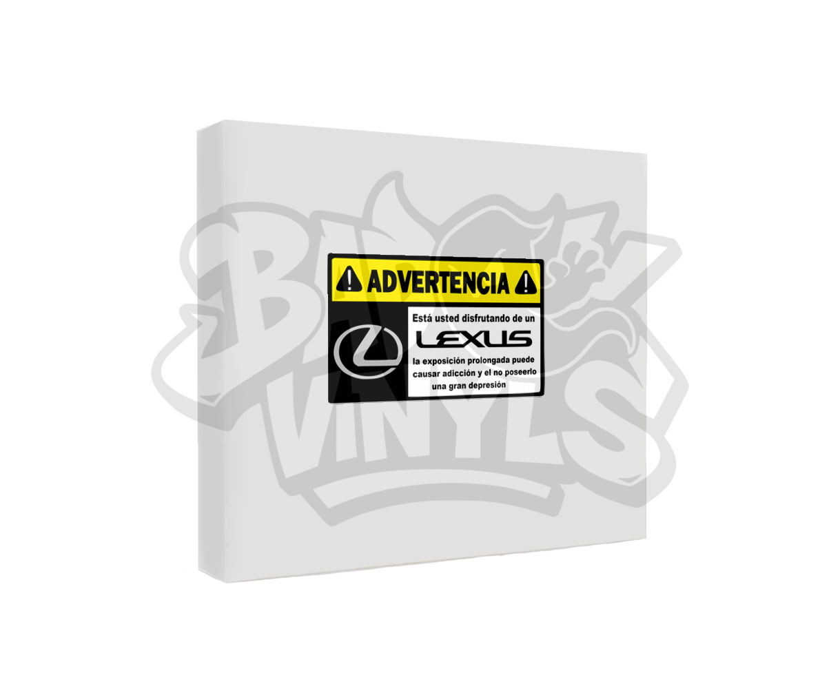 PEGATINA ADVERTENCIA LEXUS
