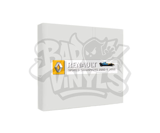 PEGATINA IMPRESA RENAULT FERNANDO ALONSO WORLD CHAMPION 2005