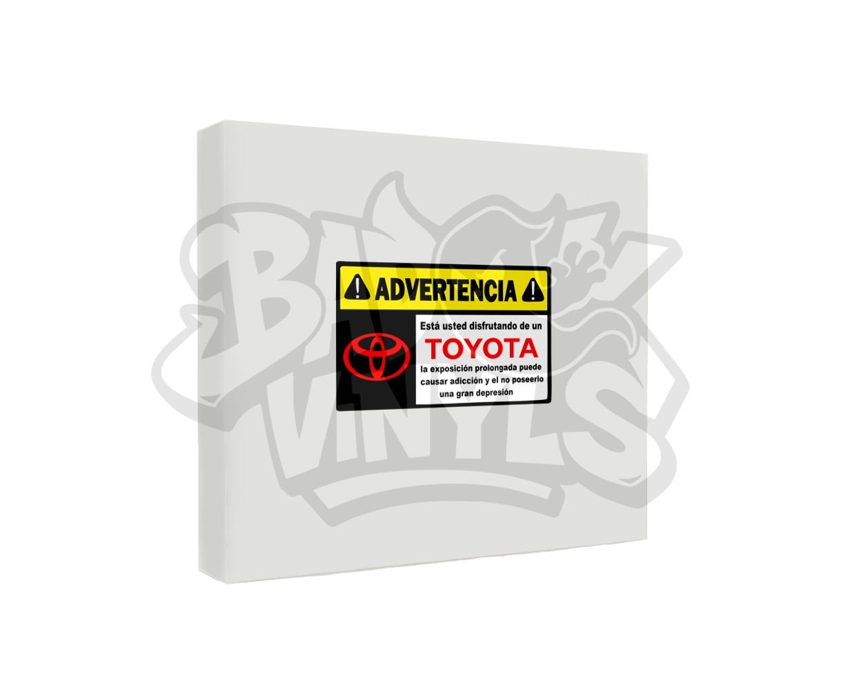 PEGATINA ADVERTENCIA TOYOTA