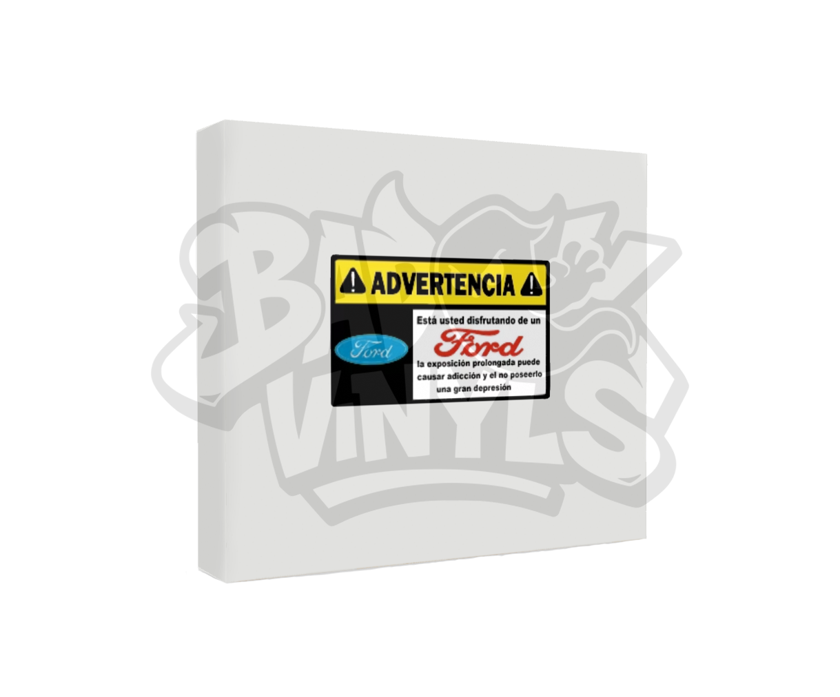 PEGATINA ADVERTENCIA FORD