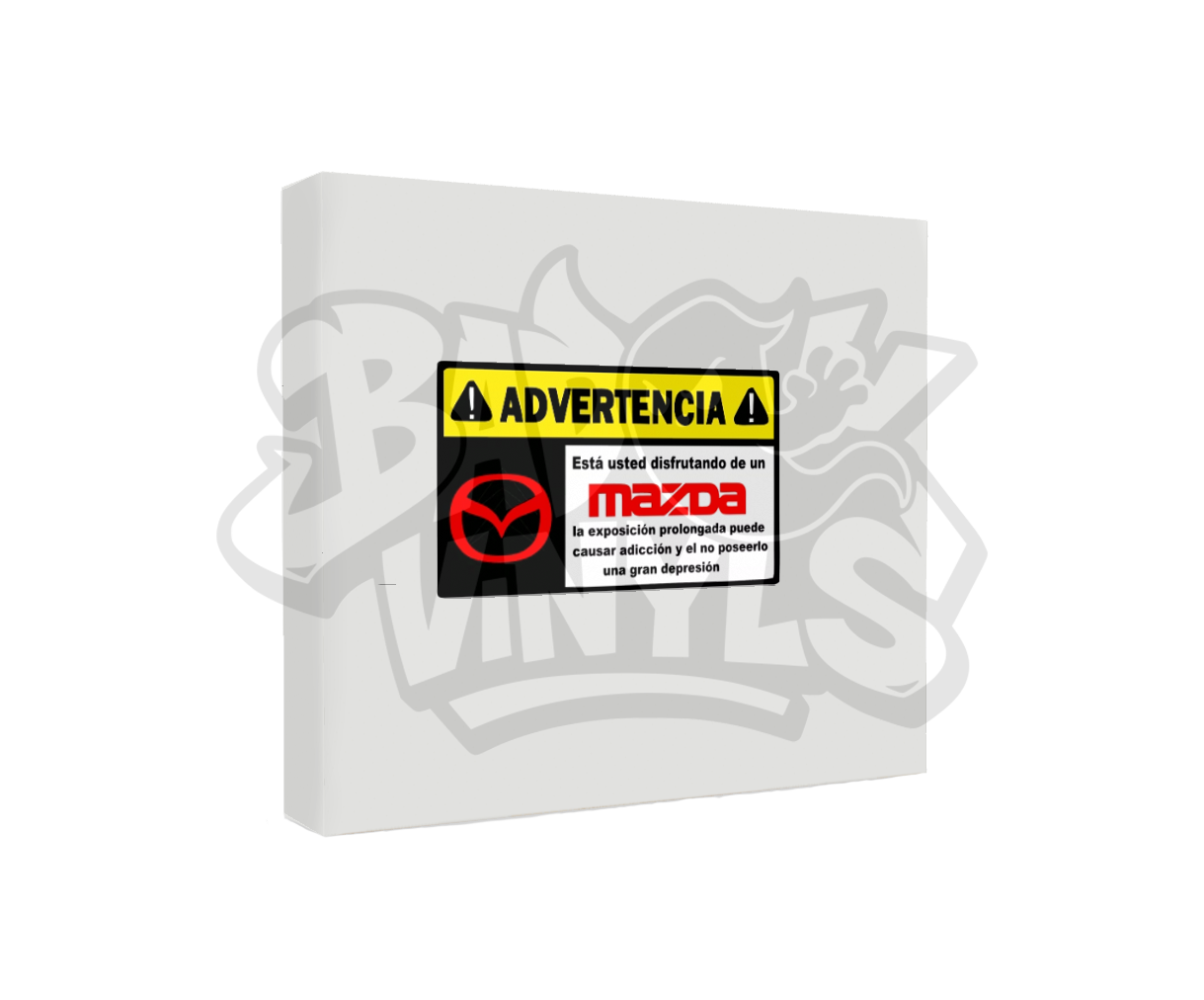 PEGATINA ADVERTENCIA MAZDA
