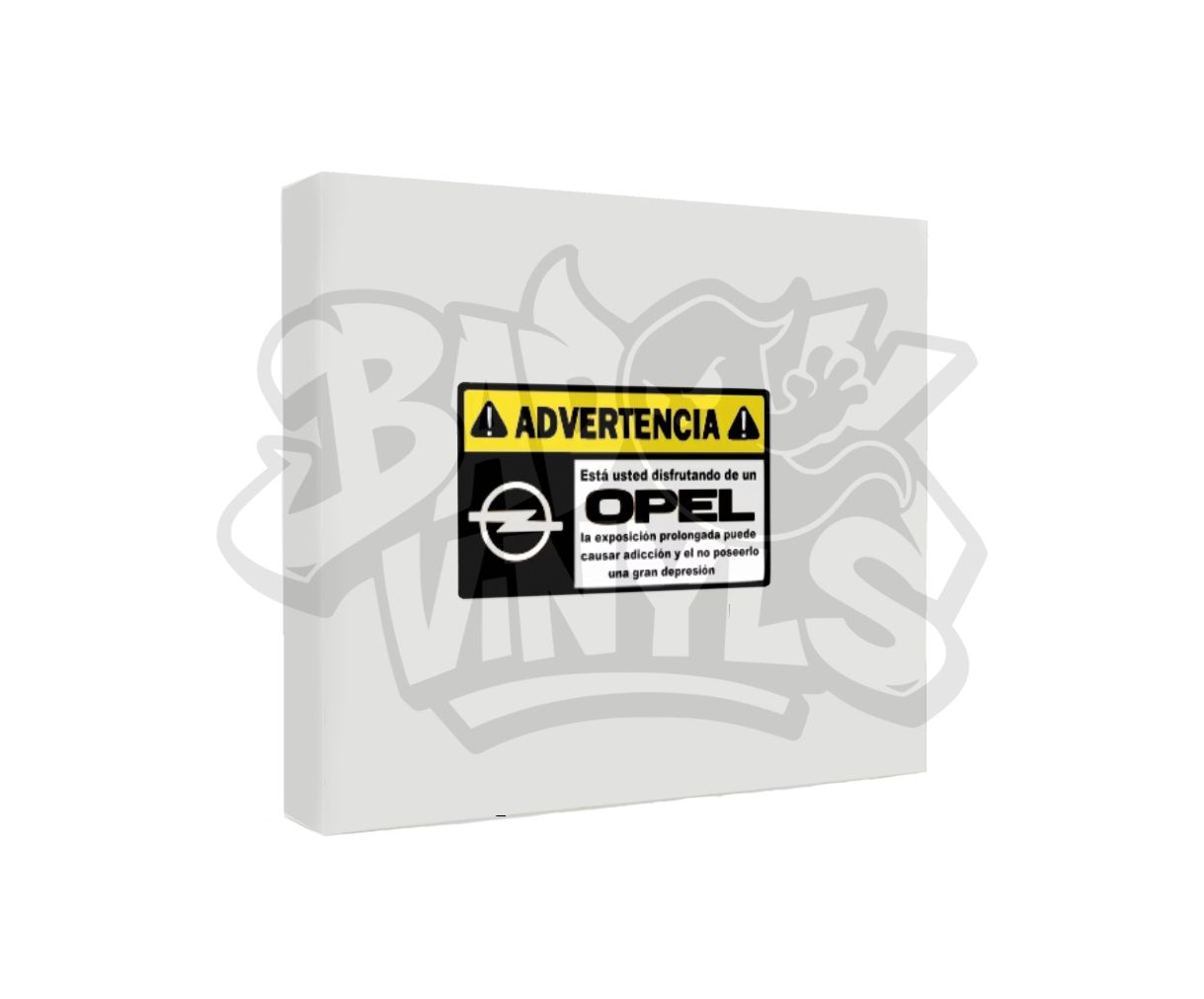 PEGATINA ADVERTENCIA OPEL
