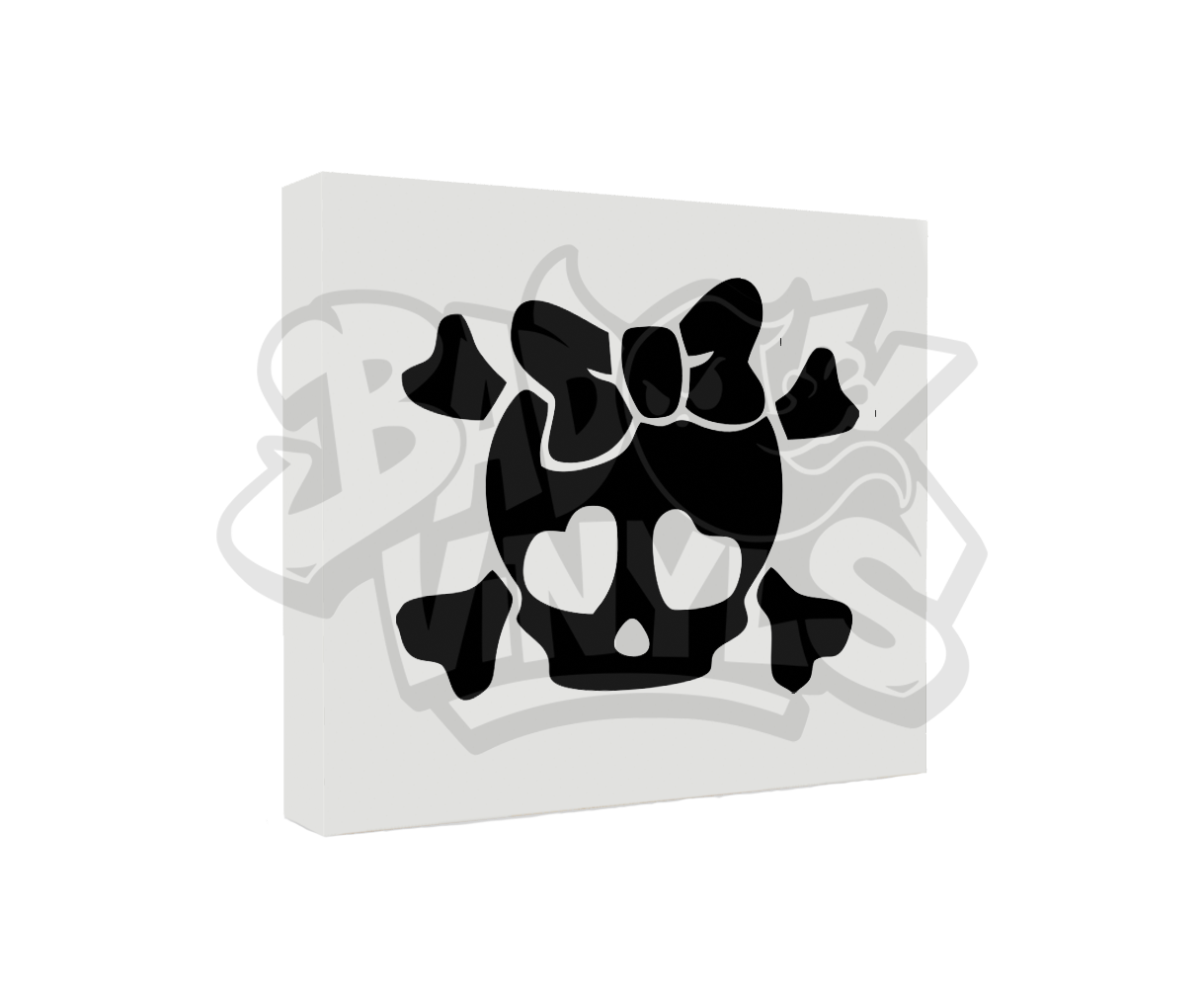 PEGATINA CALAVERA CORAZONES