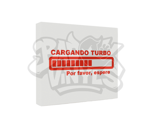 PEGATINA CARGANDO TURBO