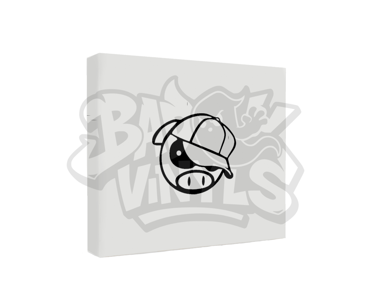 PEGATINA CERDITO GORRA