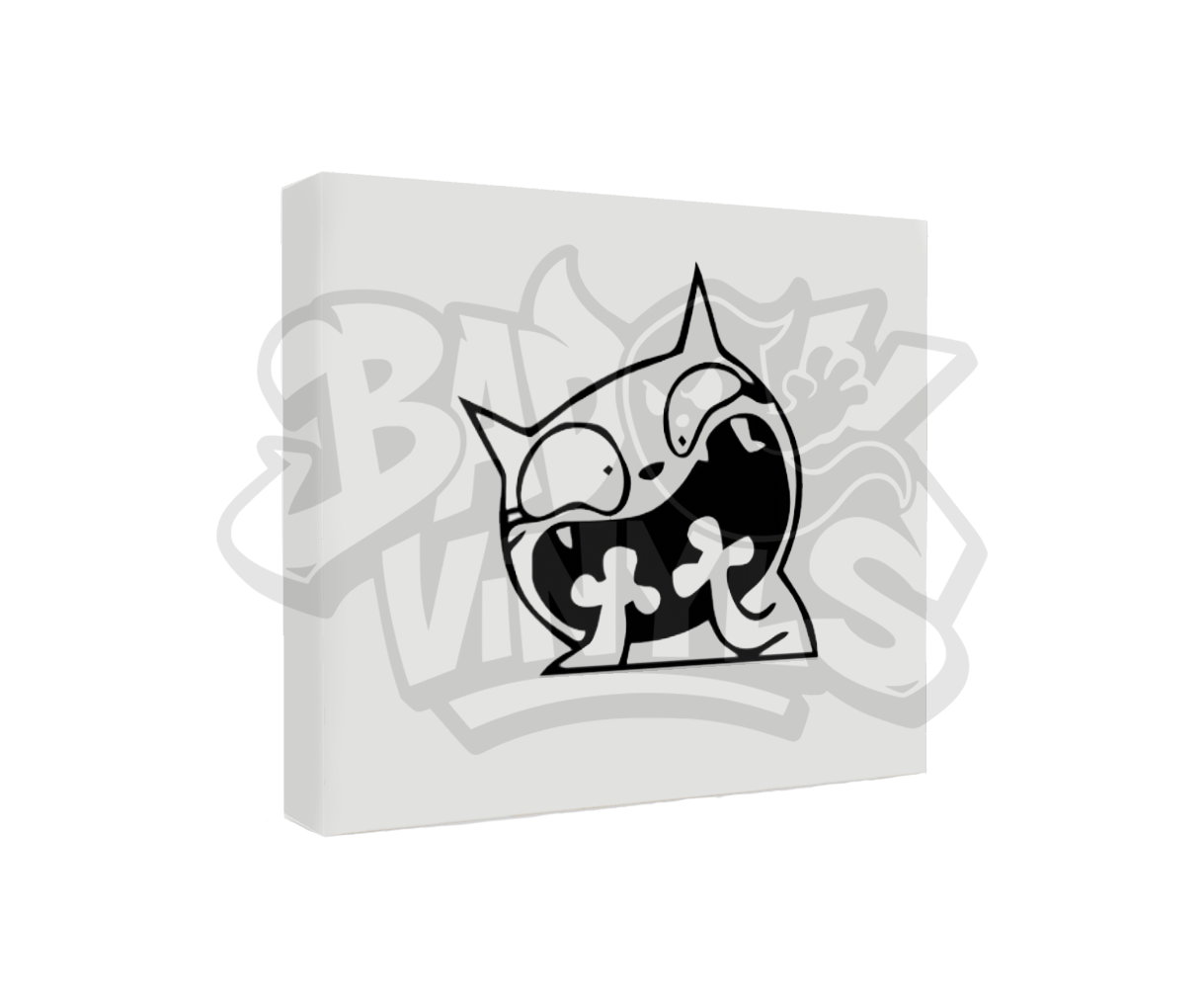 PEGATINA GATO BOCA ABIERTA