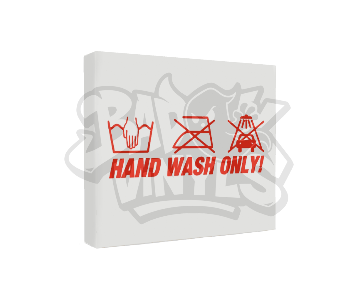 PEGATINA HAND WASH ONLY
