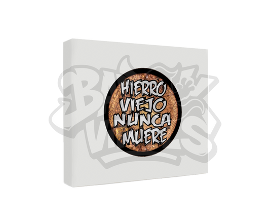 PEGATINA HIERRO VIEJO NUNCA MUERE OXIDO