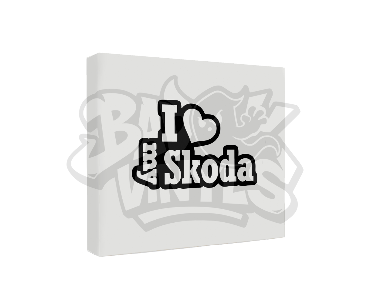PEGATINA I LOVE MY SKODA