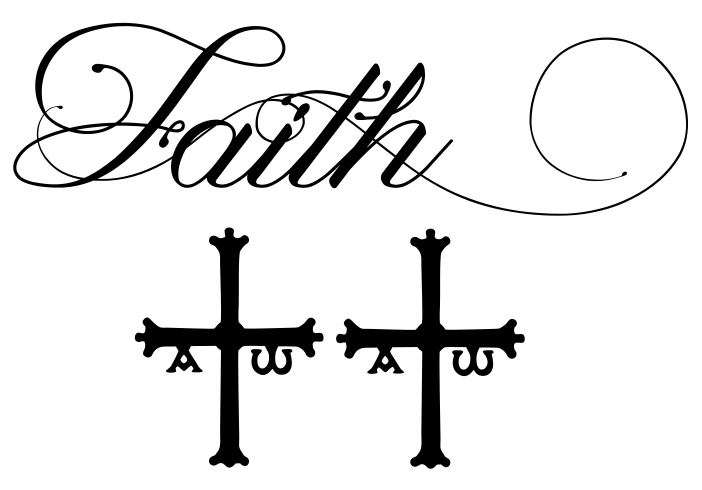 PEGATINA FAITH + 2 CRUCES DE LA VICTORIA
