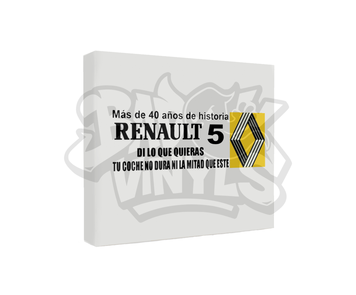 PEGATINA MAS DE 40 AÑOS RENAULT 5