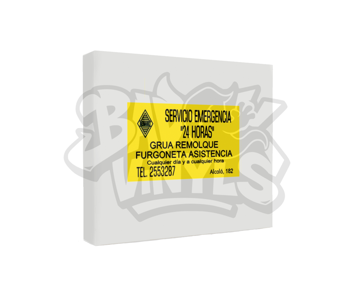 PEGATINA SERVICIO EMERGENCIA RENAULT ALCALA, 182